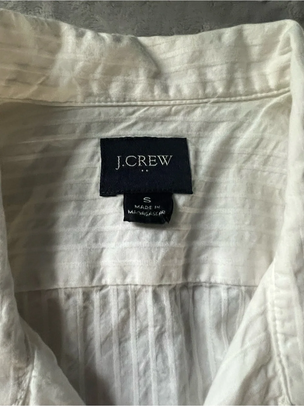 J. Crew Cream Short-Sleeve Button-Up Shirt